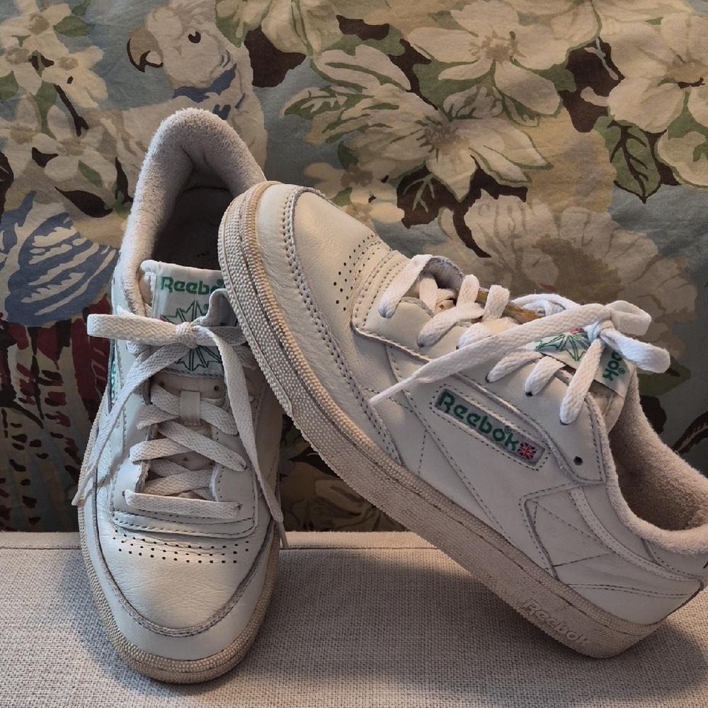 Reebok Womans White and Green  Sneakers